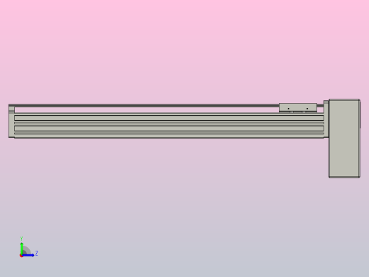 皮带直线轴半封闭可选导轨TPA-HNB-65S-90-L500-LP-C-P10-N3左视缩略图