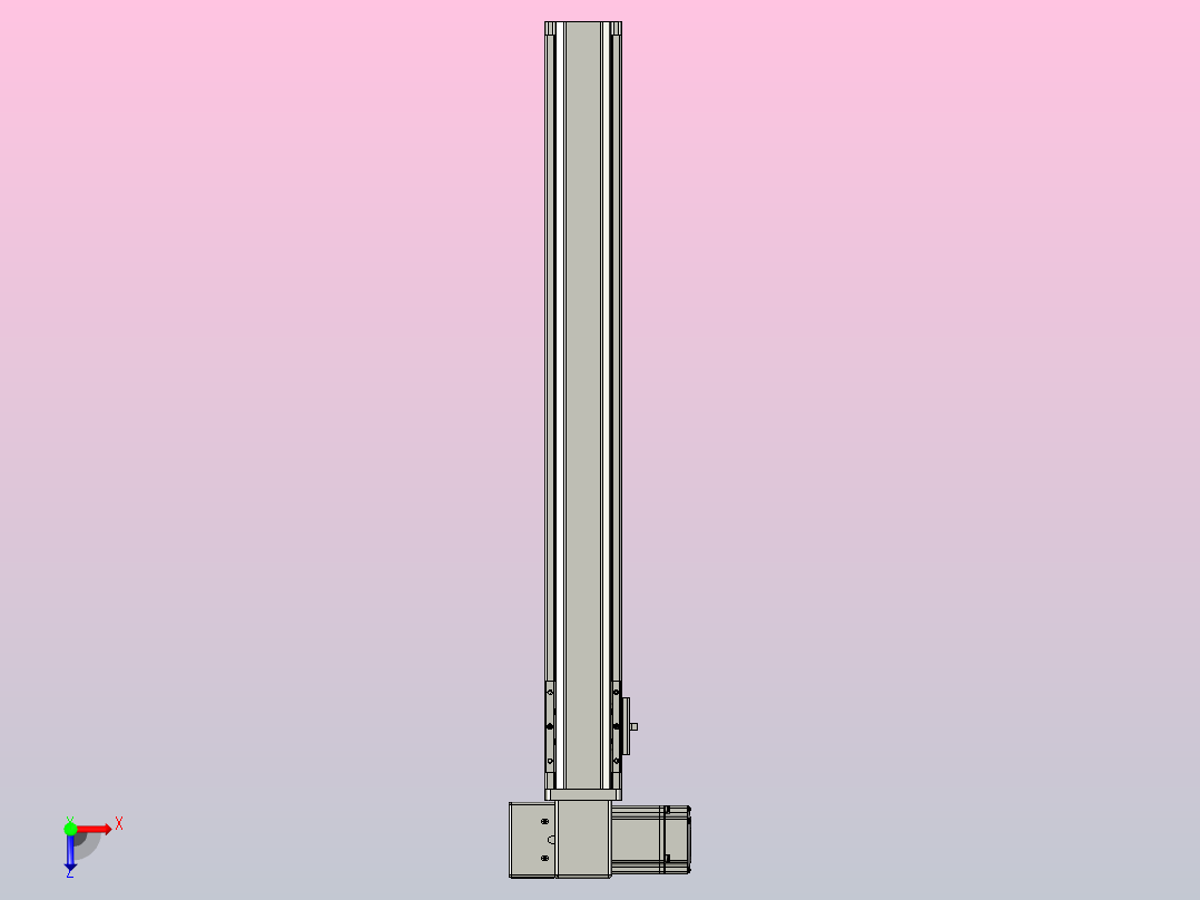 皮带直线轴半封闭可选导轨TPA-HNB-65S-90-L500-LP-C-P10-N3俯视图