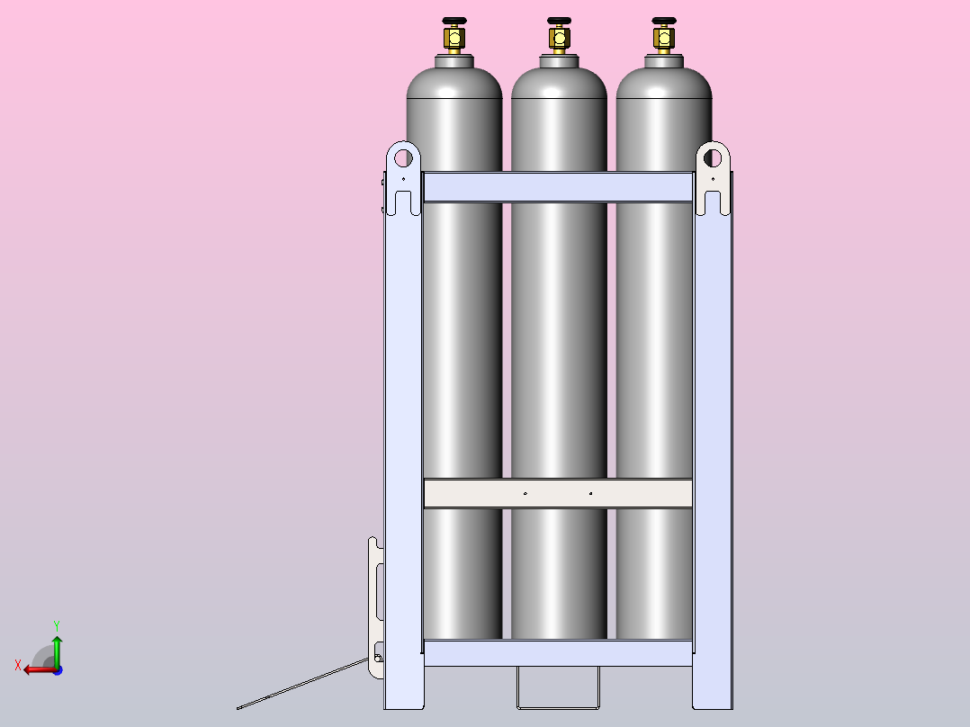 气瓶的储存后视图