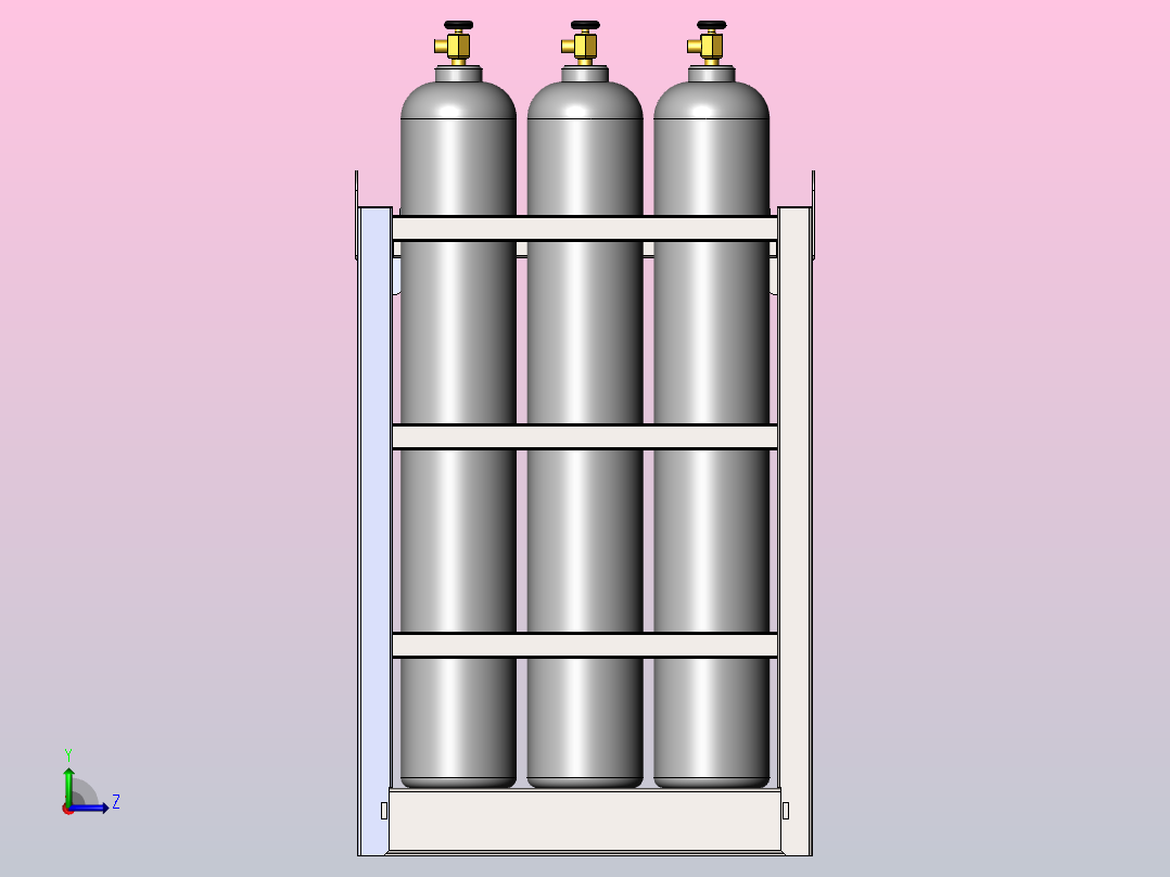 气瓶的储存左视图