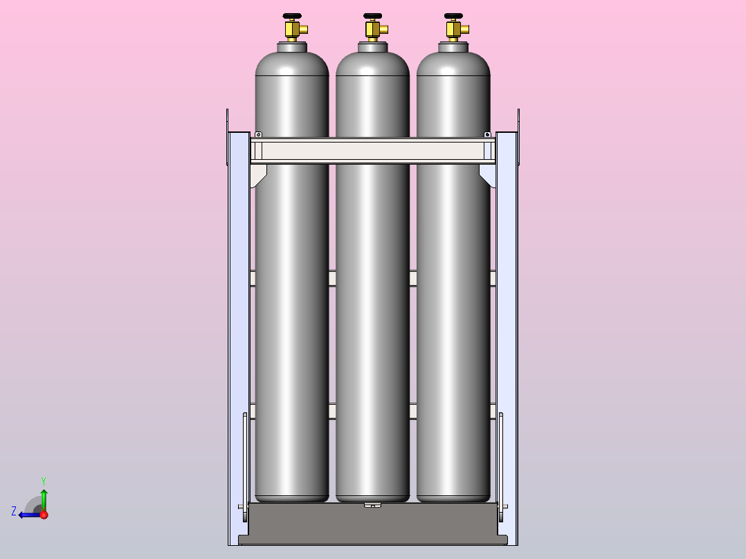 气瓶的储存右视图