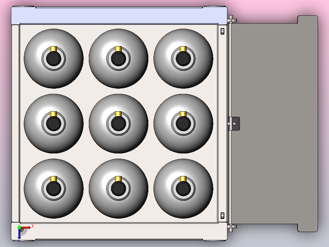 气瓶的储存俯视图