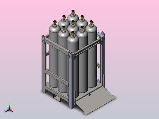 气瓶的储存正等轴测缩略图