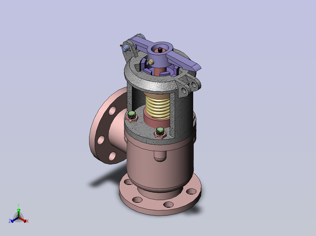 安全阀正等轴测图