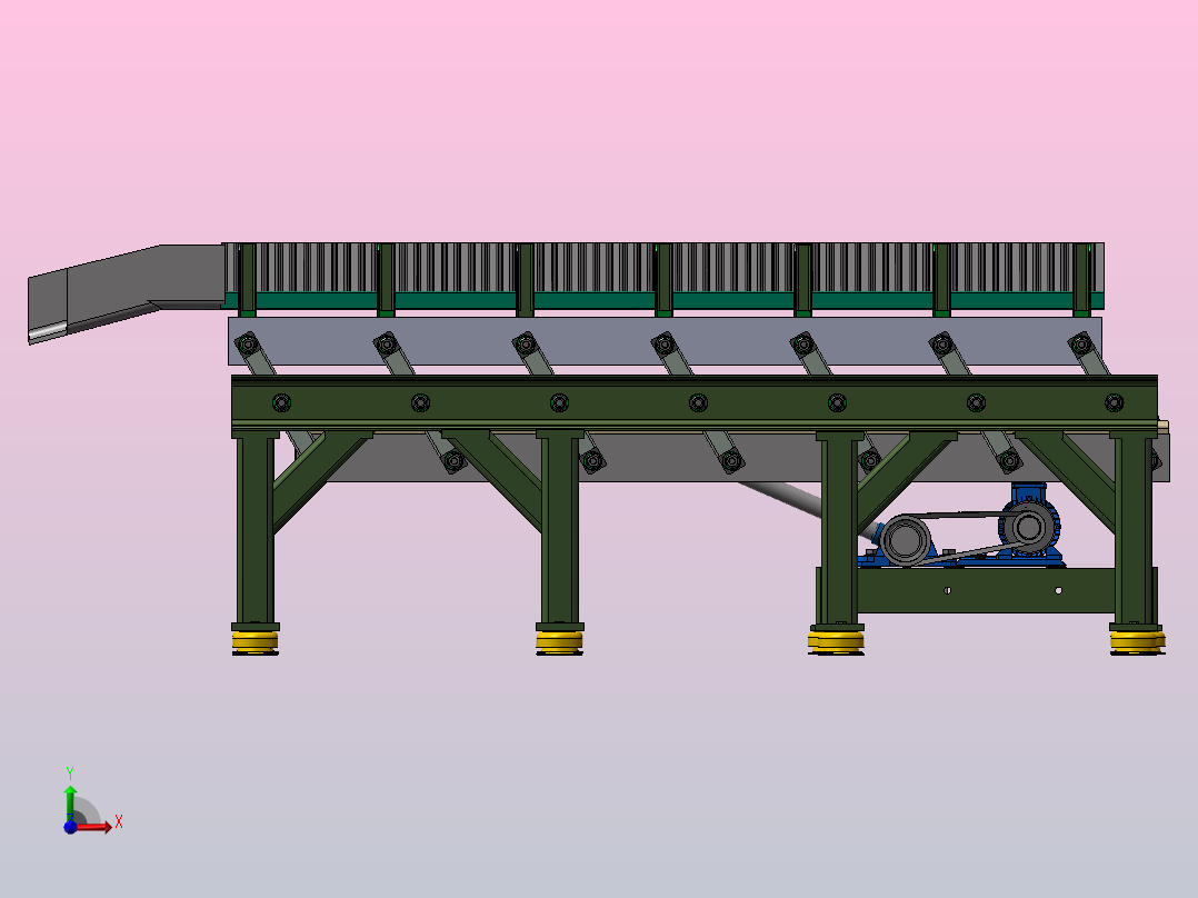 振动运输机前视图