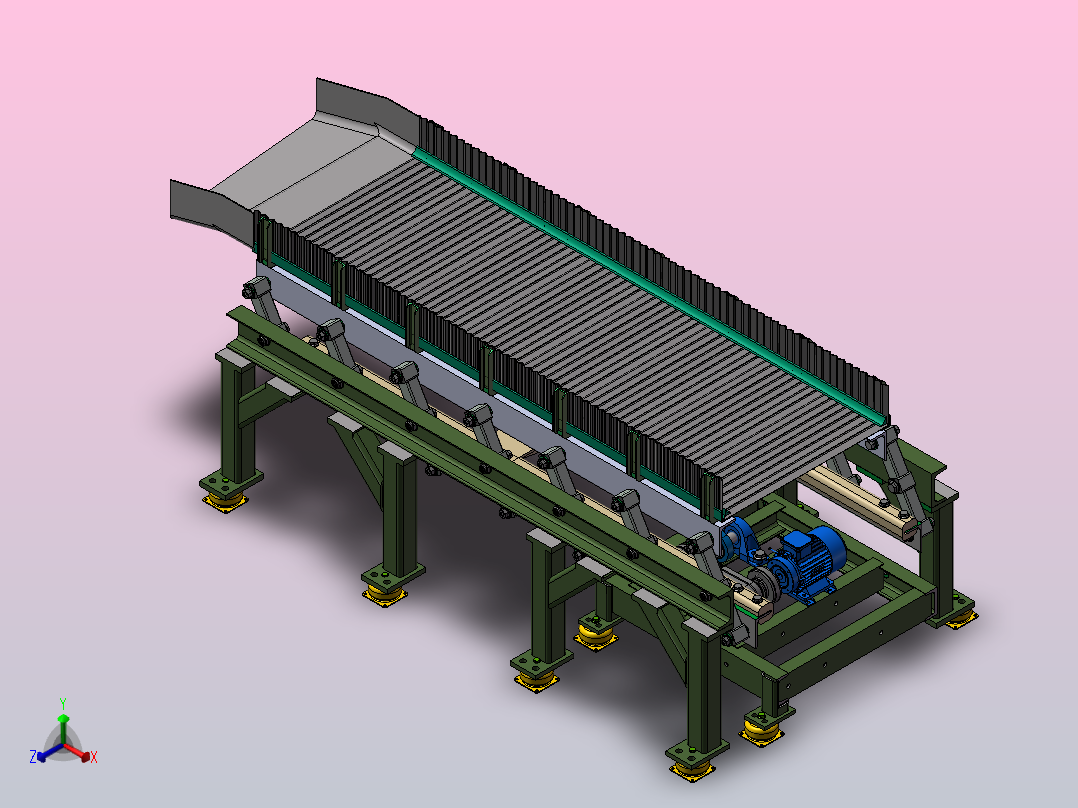 振动运输机正等轴测图