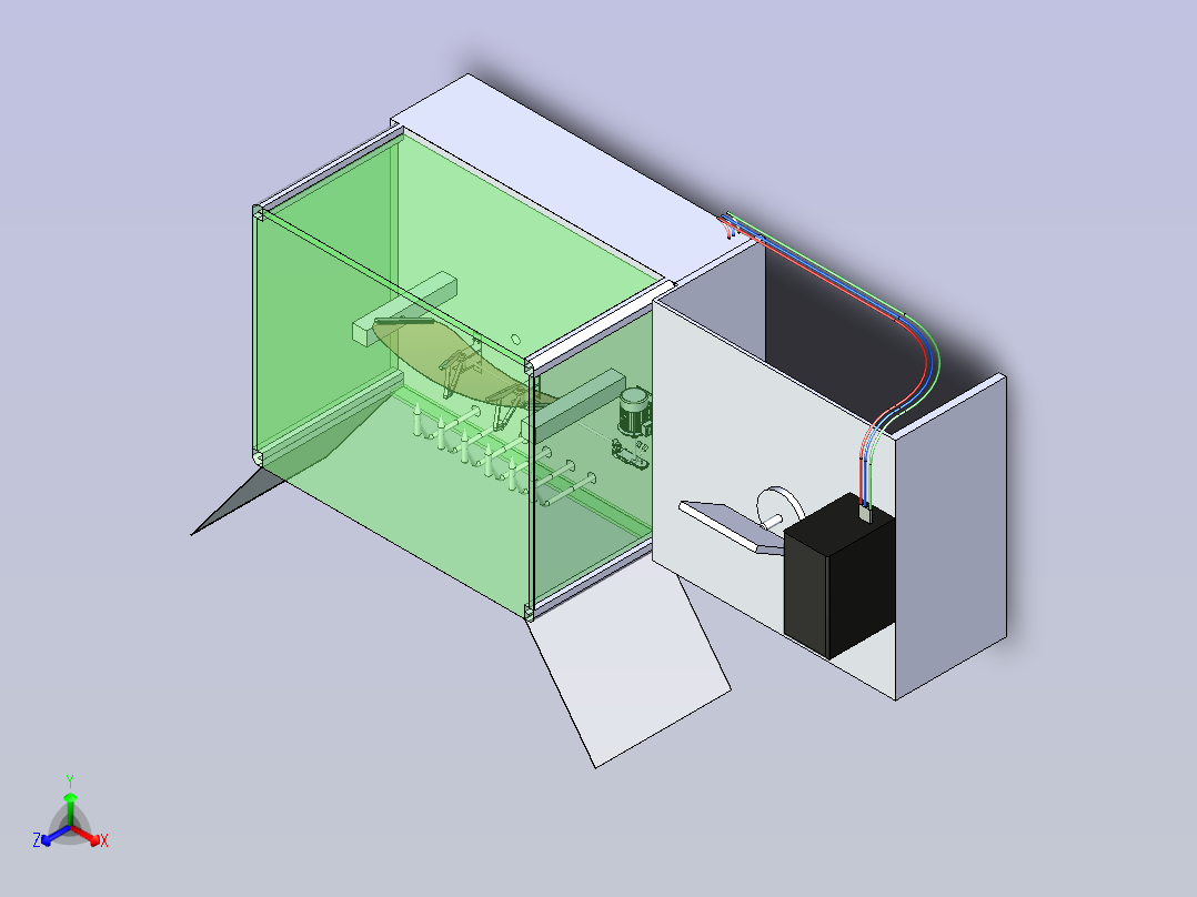 汽车雨刮器试验台3D模型正等轴测图