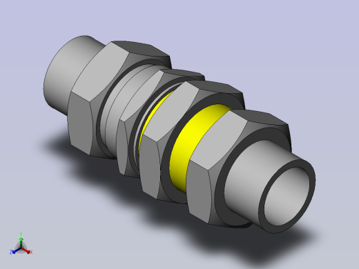 液压管接头三维模型（solidworks）