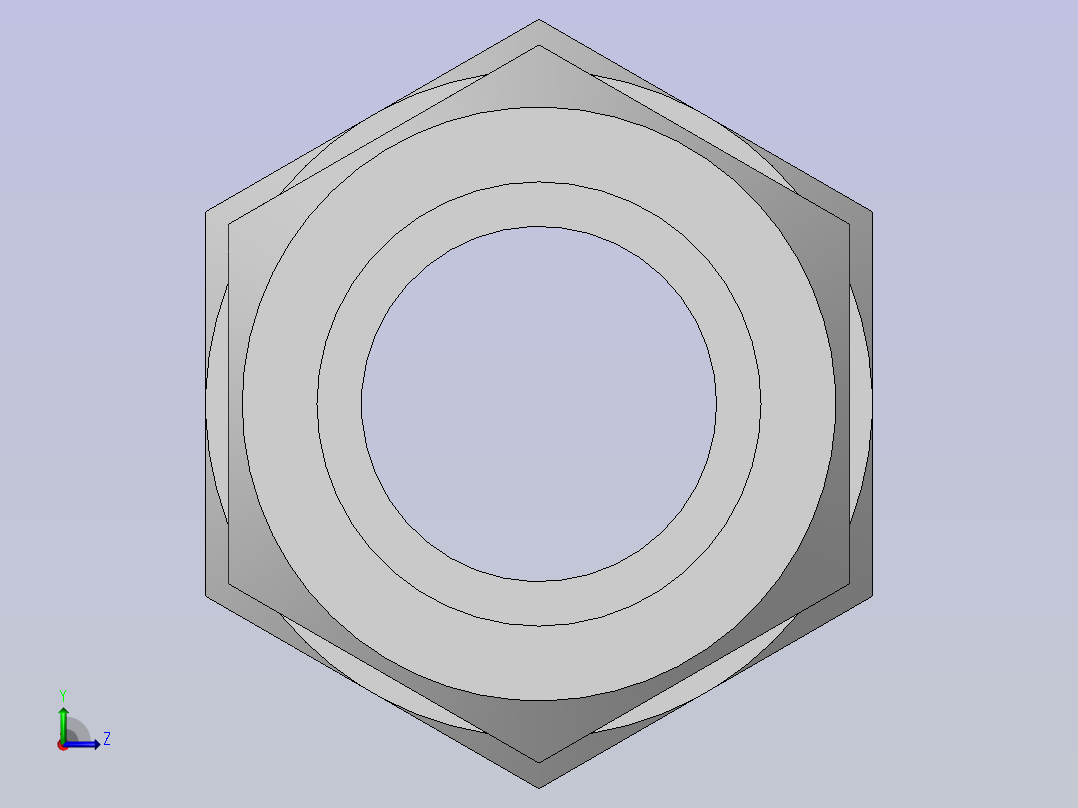 液压管接头三维模型（solidworks）左视图