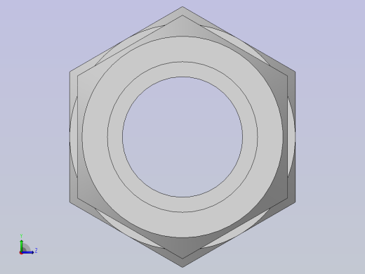 液压管接头三维模型（solidworks）左视缩略图