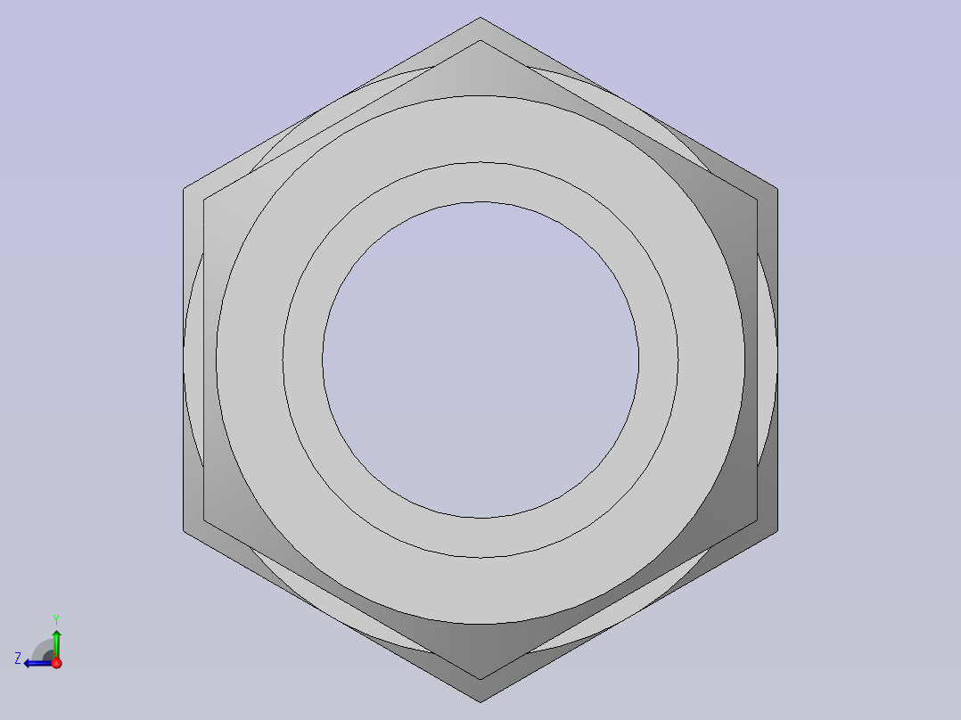 液压管接头三维模型（solidworks）右视图