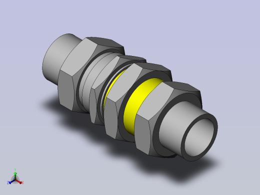 液压管接头三维模型（solidworks）正等轴测缩略图