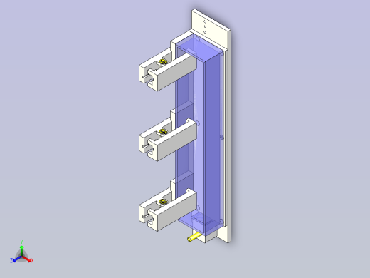 一款长尺寸工件固定夹具3D图纸