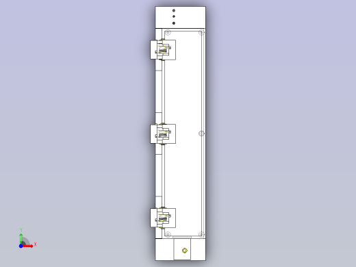 一款长尺寸工件固定夹具3D图纸前视缩略图