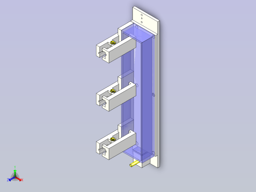 一款长尺寸工件固定夹具3D图纸正等轴测缩略图