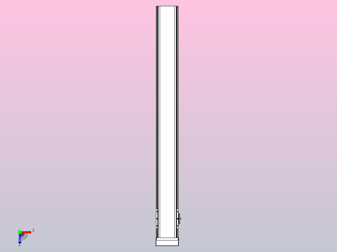 日规模组半封闭丝杆TPA-HNR-110D-1610C-L950-MP-Y-P40-N3俯视图