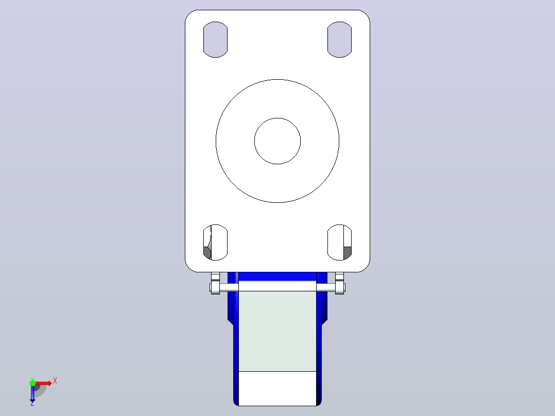 脚轮CKP12-D125-US俯视图
