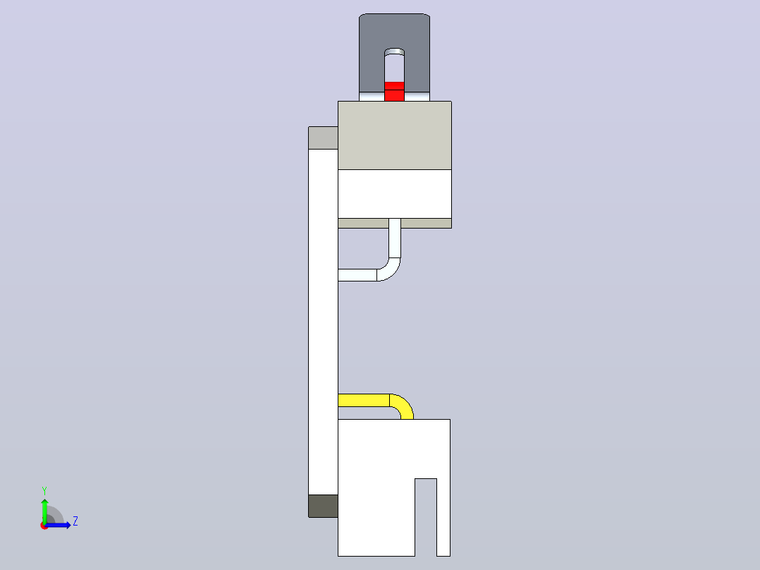 PCB安装的终点停止开关。可用于3D打印机或数控机床左视图