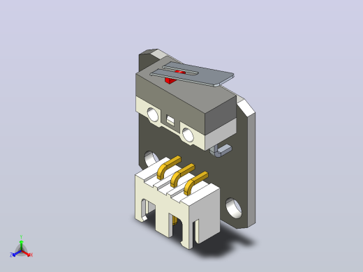 PCB安装的终点停止开关。可用于3D打印机或数控机床正等轴测缩略图