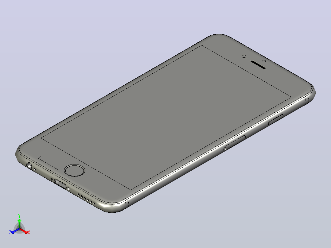 Phone 6 2手机正等轴测图