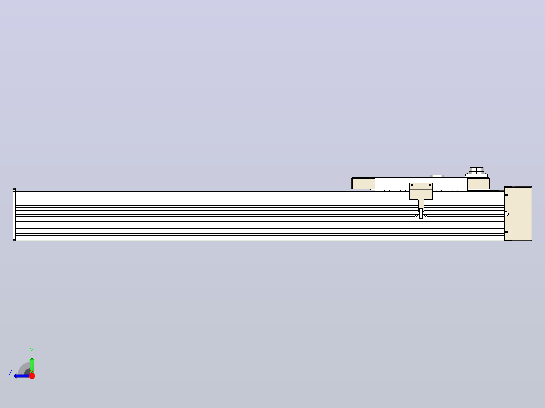 滚珠丝杠直线轴带导轨全封闭TPA-HCR-220D-3210C-L700-MR-C-P1K-N3右视图