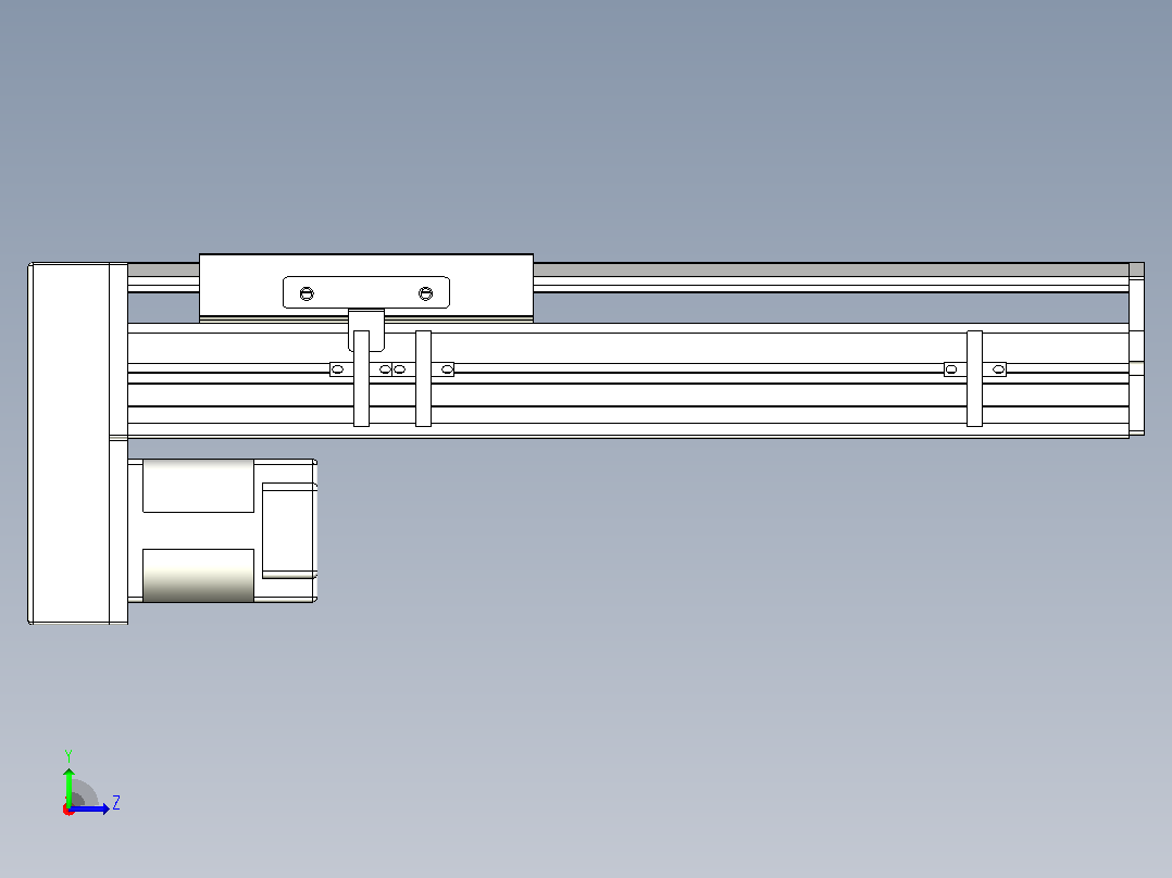 MTH14标准螺杆滑台[MTH14-L#-200-BM-P20-C3]左视图