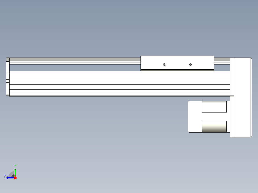 MTH14标准螺杆滑台[MTH14-L#-200-BM-P20-C3]右视图