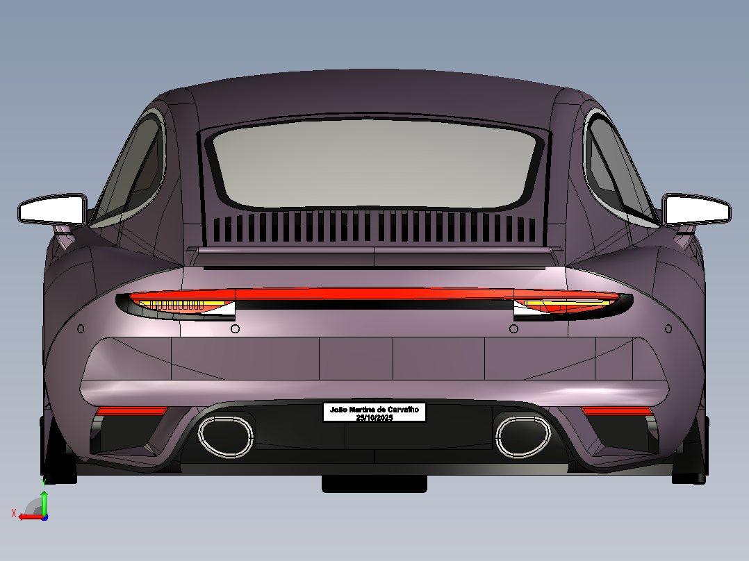 Porsche 911 - Replica保时捷跑车外壳后视图