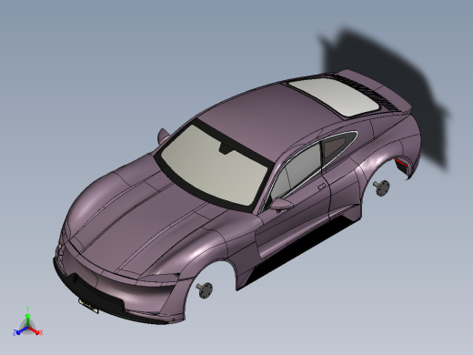 Porsche 911 - Replica保时捷跑车外壳正等轴测缩略图