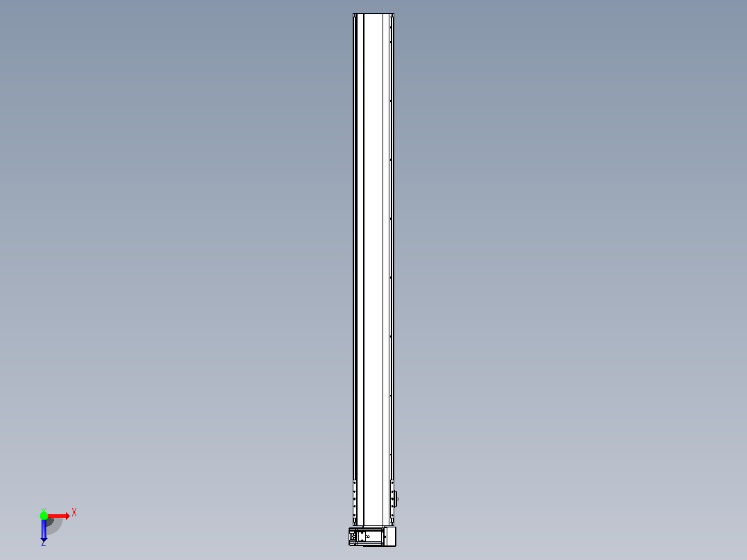 皮带直线轴半封闭可选导轨TPA-HNB-140D-120-L1500-RU-Y-P40-N3俯视图