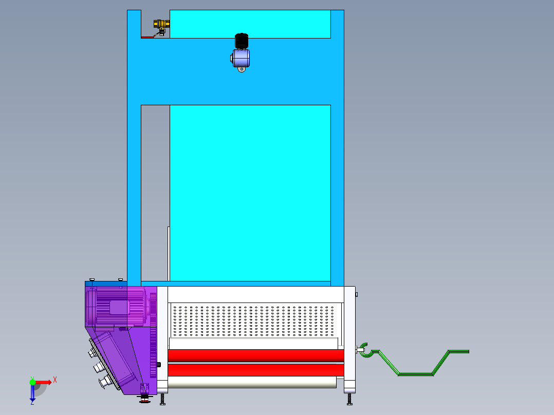 毛巾绞拧器俯视图