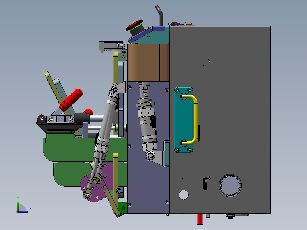 半自动化连杆测试治具左视图