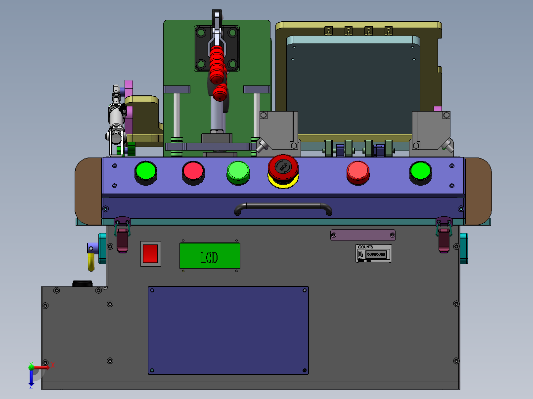半自动化连杆测试治具俯视图
