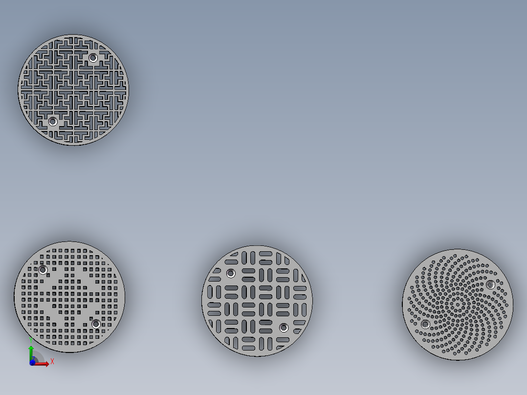 四款地漏主视图