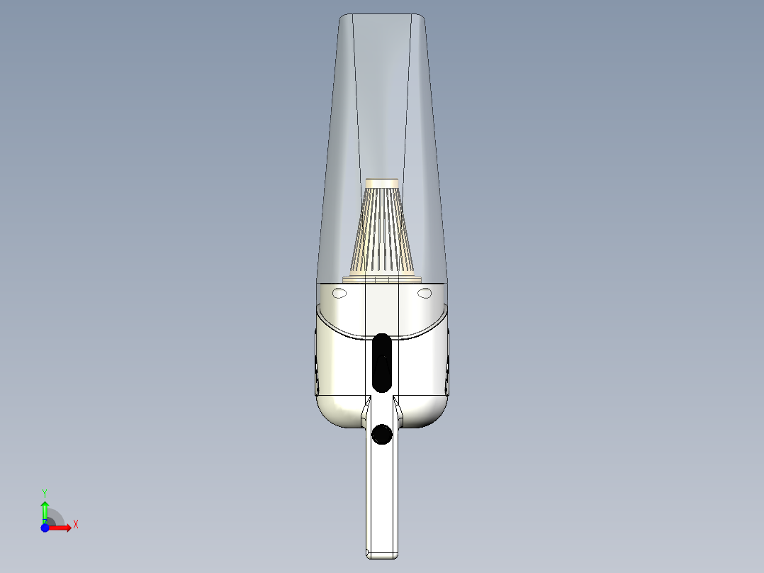 手持吸尘器前视图