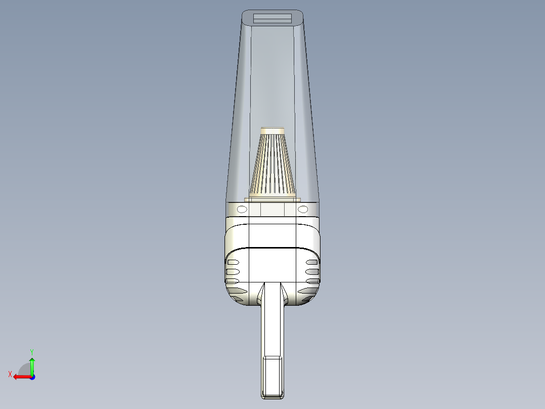手持吸尘器后视图