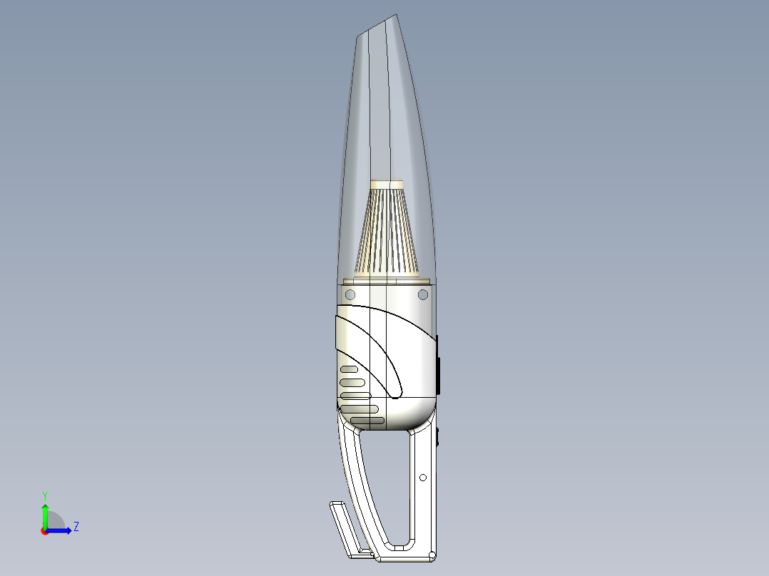 手持吸尘器左视图