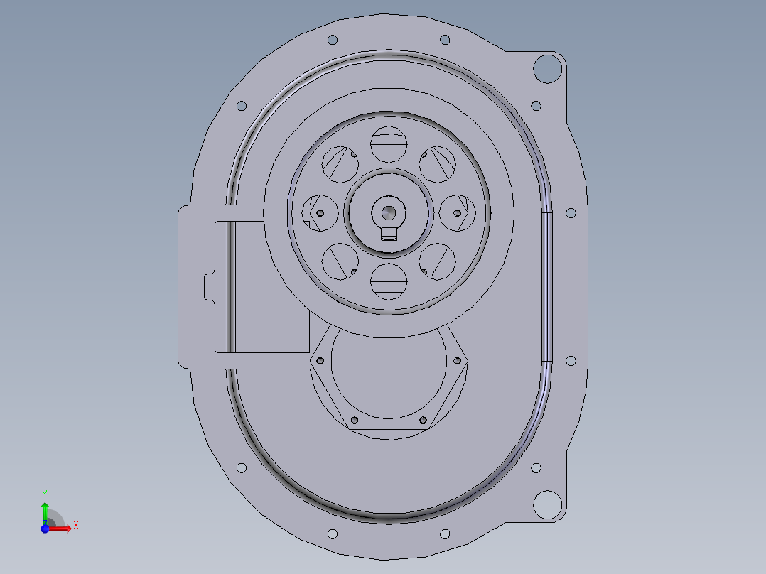 三维直线振动筛激振器图纸（全套）前视图
