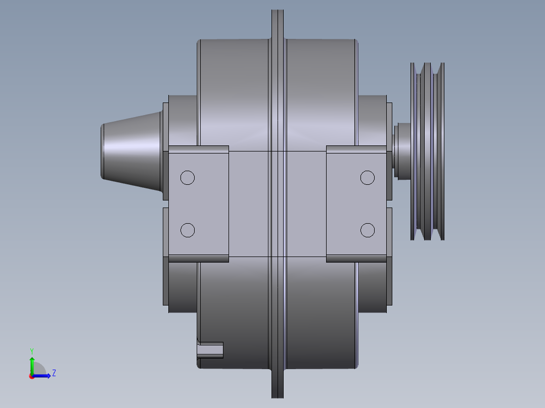 三维直线振动筛激振器图纸（全套）左视图