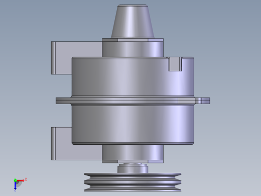三维直线振动筛激振器图纸（全套）俯视缩略图