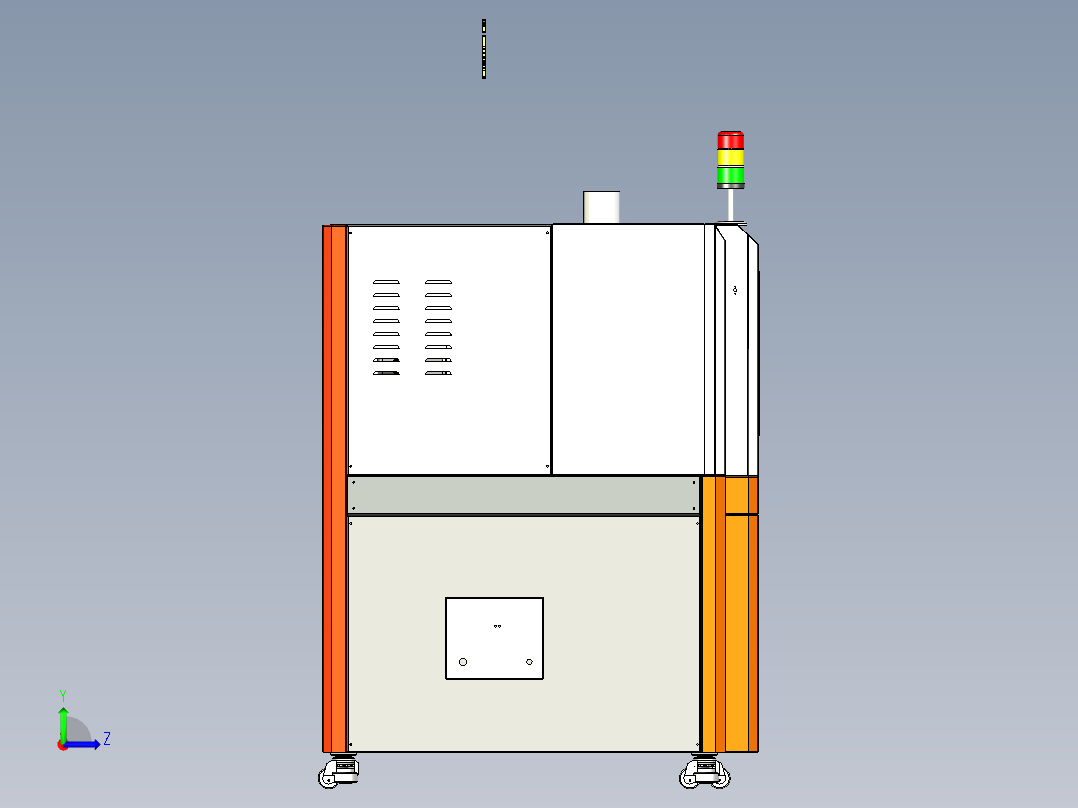 A18_玻璃周抛机（自动化玻璃周边抛光机器设备）左视图