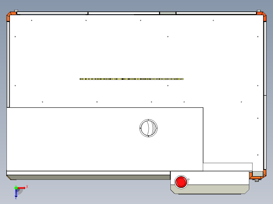 A18_玻璃周抛机（自动化玻璃周边抛光机器设备）俯视图