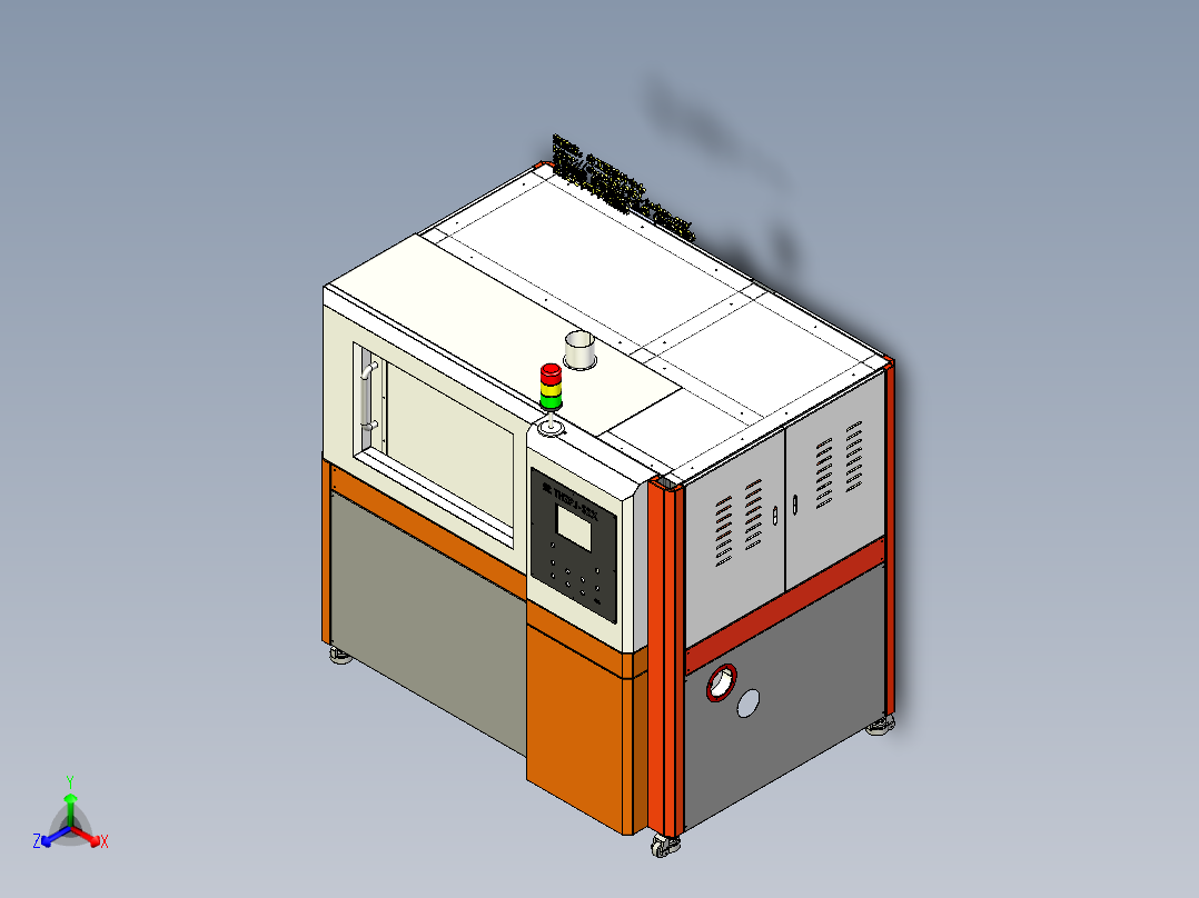 A18_玻璃周抛机（自动化玻璃周边抛光机器设备）正等轴测图