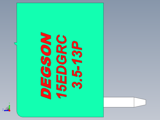 DEGSON 15EDG 系列 3.5mm 插拔式接线端子 FullPack-15EDGRC-3.5-13P-14-00AH右视缩略图