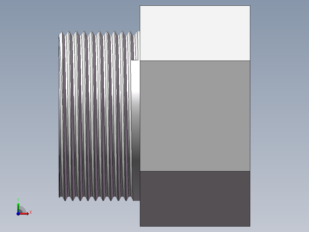 转接头-内外丝等径 DN40前视图