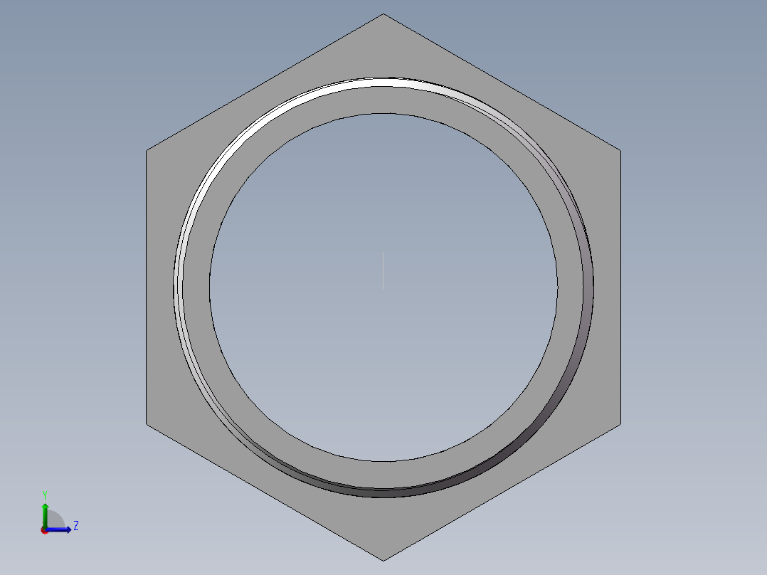 转接头-内外丝等径 DN40左视图