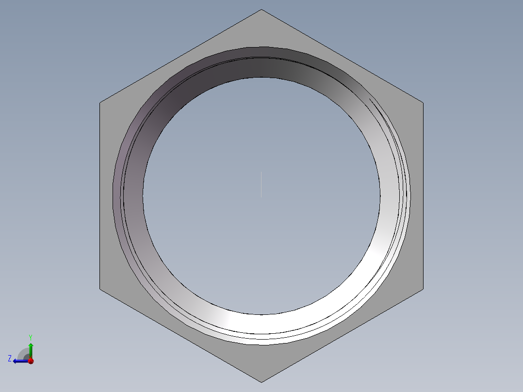 转接头-内外丝等径 DN40右视图