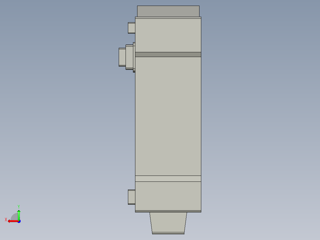 基恩士FS-R3_kc图纸模型后视图
