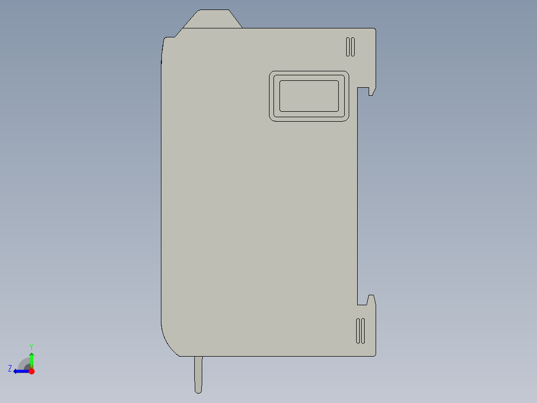 基恩士FS-R3_kc图纸模型右视图
