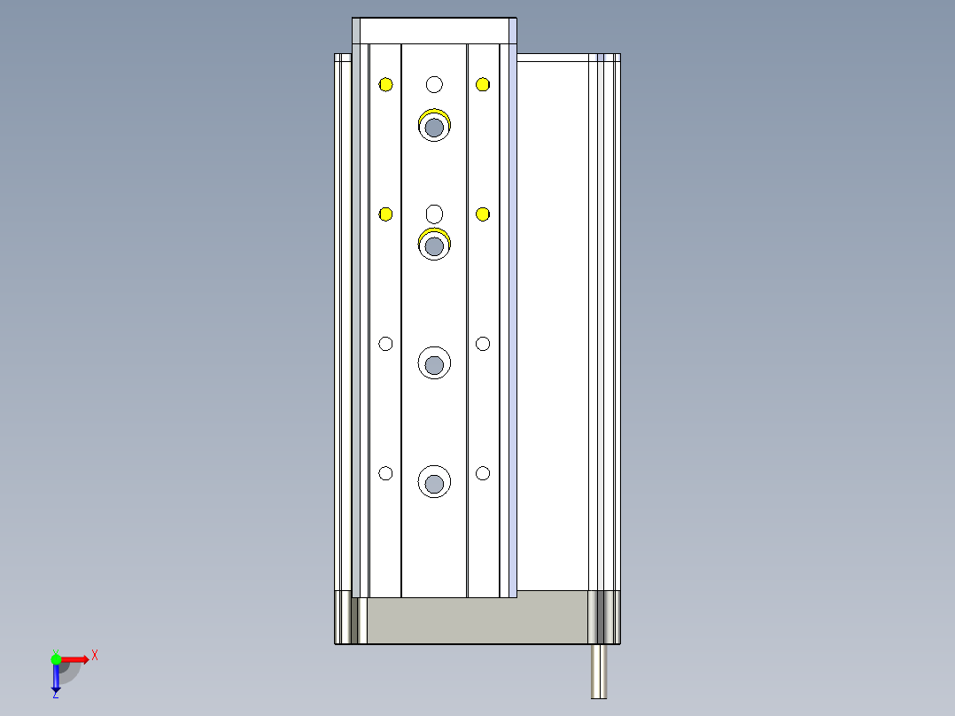 威洛博小滑台-LES25-L8-S100-BL俯视图